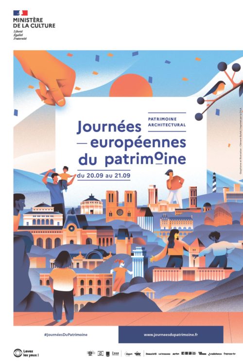 Affiche de la 25e édition des Journées européennes du patrimoine, réalisée par Clément Barbé Affiche de la 25e édition des Journées européennes du patrimoine, réalisée par Clément Barbé